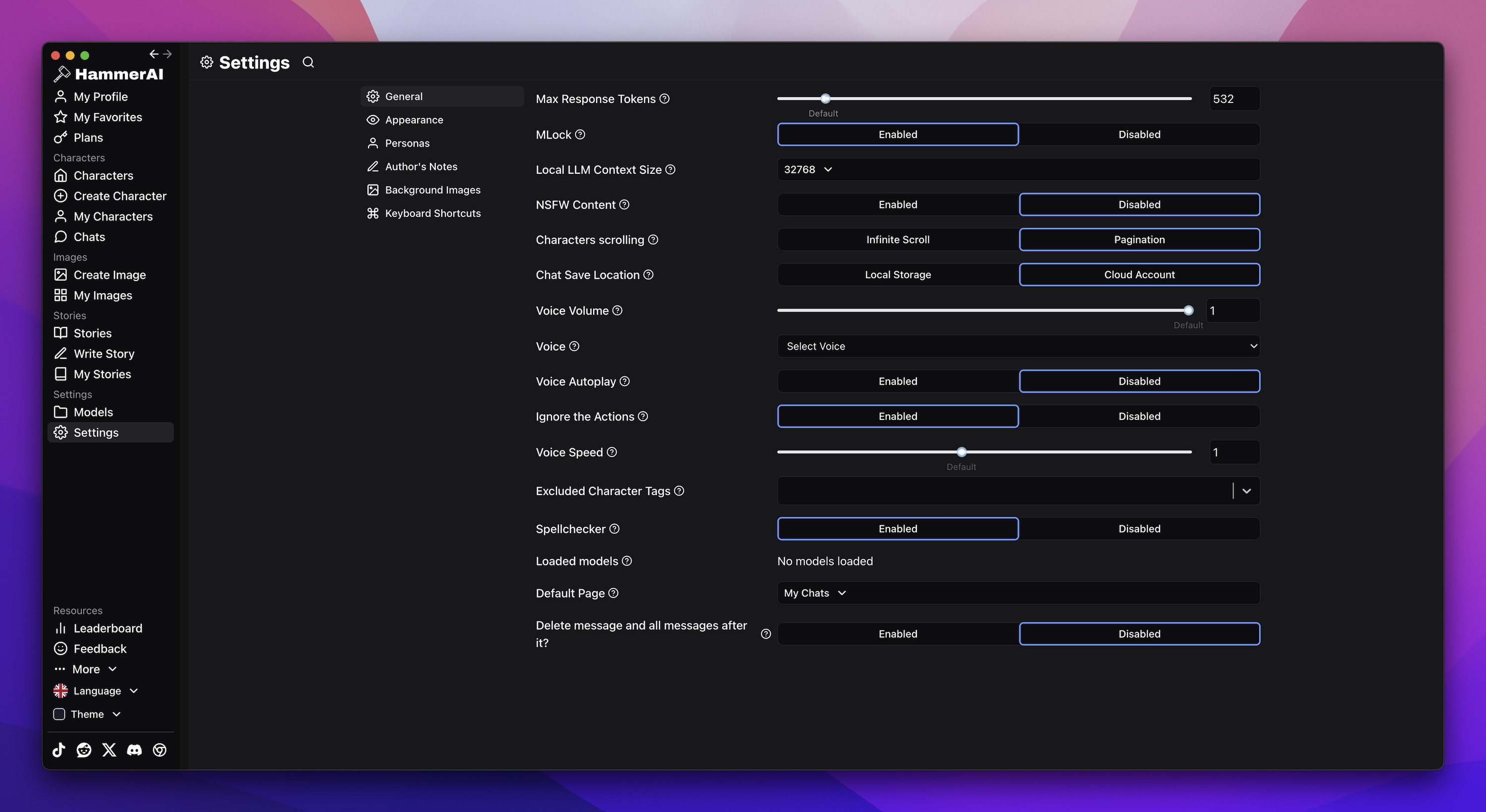 Screenshot 7 for HammerAI | Free & unlimited AI chat running on your computer