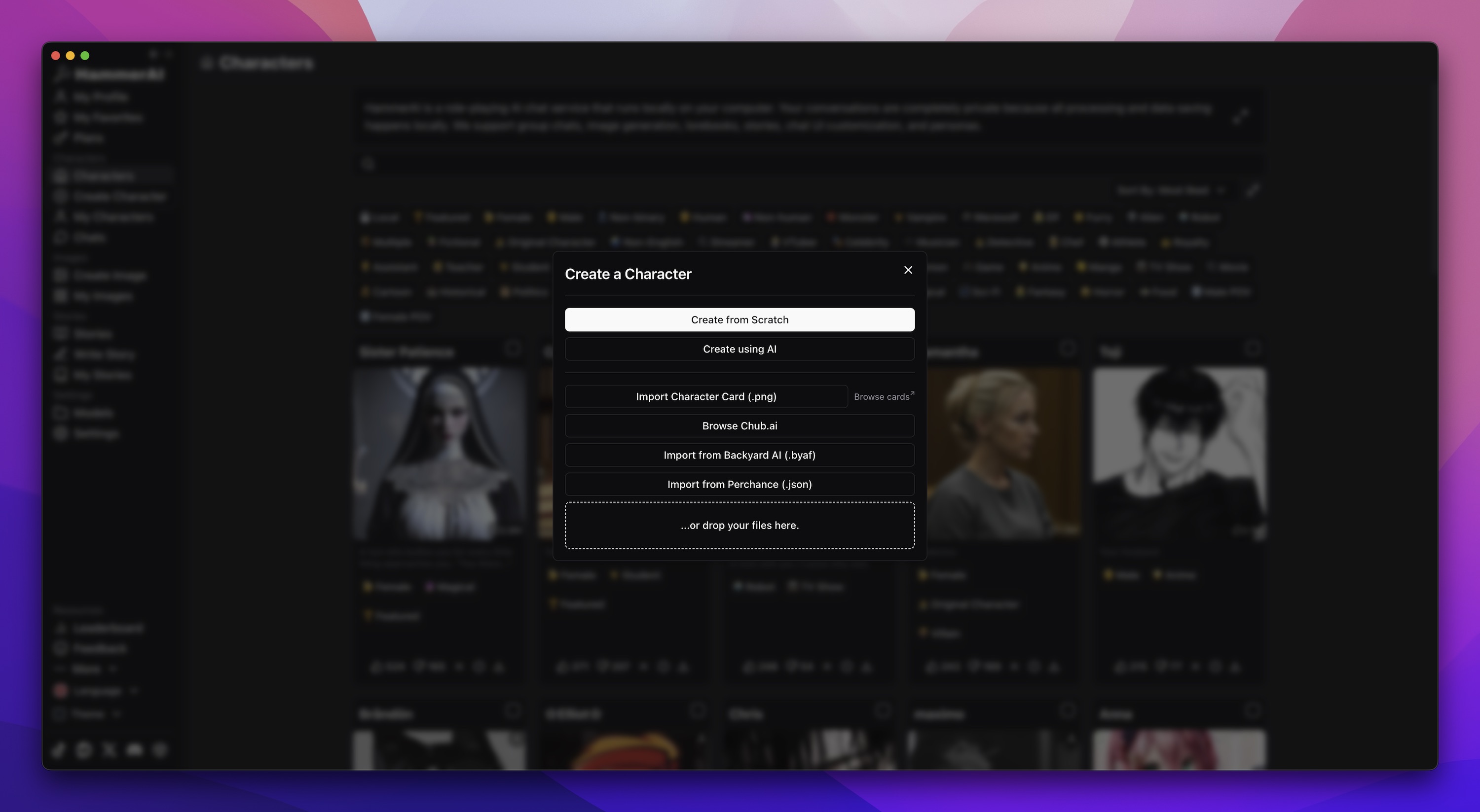 Screenshot 3 for HammerAI | Free & unlimited AI chat running on your computer