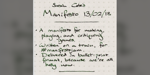 Cover image for Manifesto 13/02/18