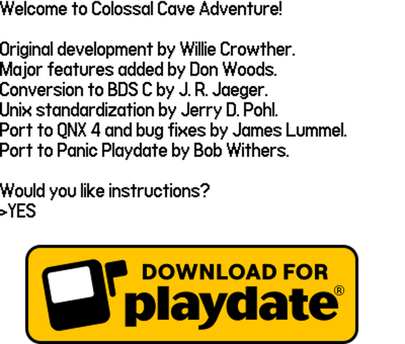 Colossal cave adventure by bwithers