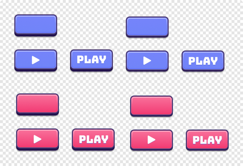 Cartoon Button Pack II by Prinbles