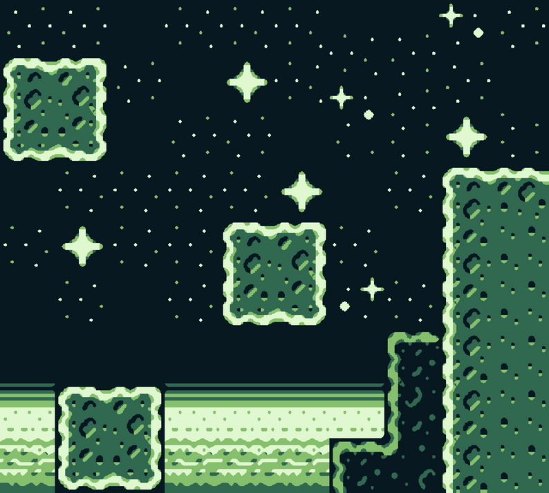 Game Boy SPACE Platform Tileset by Kensu William