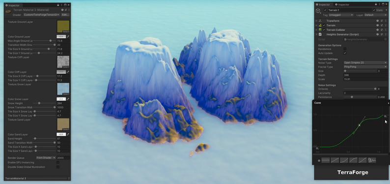 TerraForge - procedural terrain generator by Wiskered