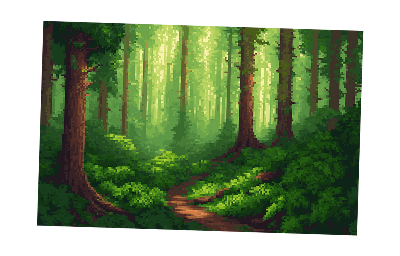 6 beautiful Forests Backgrounds Assets - Pixelart / Pixel Art sprite ...