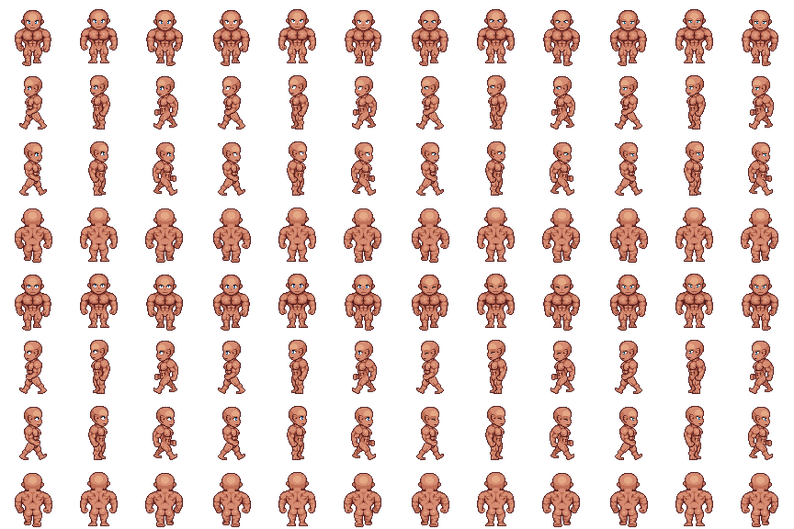 RPG MAKER Base Sprites PACK- BARA Edition by meirocircle