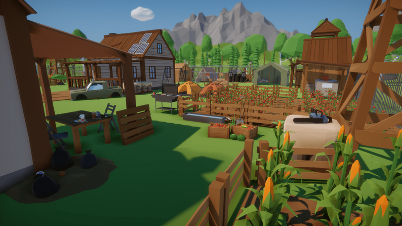Low Poly Post Apocalyptic Village by JustCreate3D