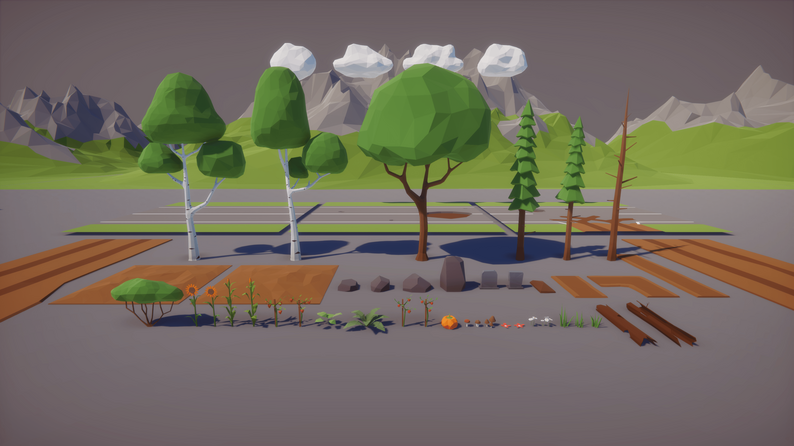 Low Poly Post Apocalyptic Village by JustCreate3D