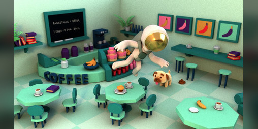 Cover image for Space Co-op Qwop in a Coffee Shop