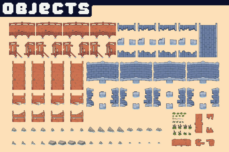 River Tileset Pixel Asset Pack for TD by Free Game Assets (GUI, Sprite ...