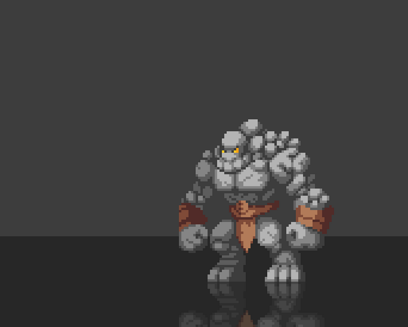 Stone Golem 2D Pixel Art by Mattz Art