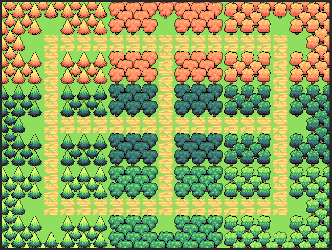 OC] 32x32 Trees Practice : PixelArt