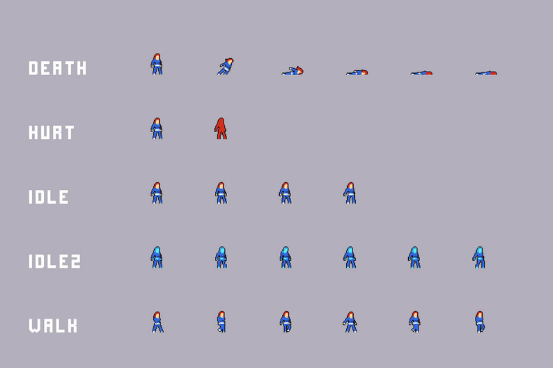 Prison Bosses Pixel Spritesheet Pack by Free Game Assets (GUI, Sprite ...