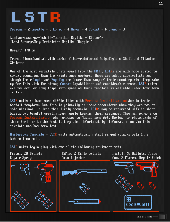 Screenshot 2 for Crossfade - An Unofficial Signalis TTRPG