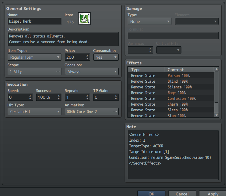Screenshot 3 for Hakuen Studio Secret/Passive Effects for RPG Maker MZ