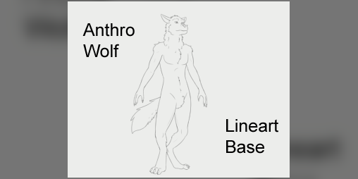 Anthro Wolf Lineart Base by Rendrassa