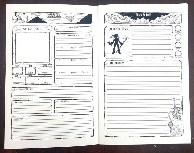 D&amp;D 5e Character Book by Luke Howard