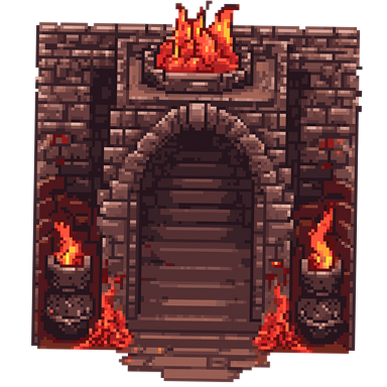 12 Dungeon Entrance Asset - Pixelart / Pixel Art sprite Top down ...