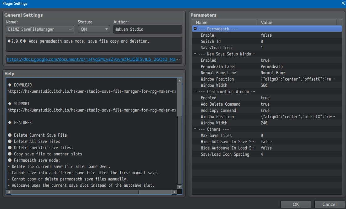 Screenshot 2 for Hakuen Studio Save File Manager for RPG Maker MZ