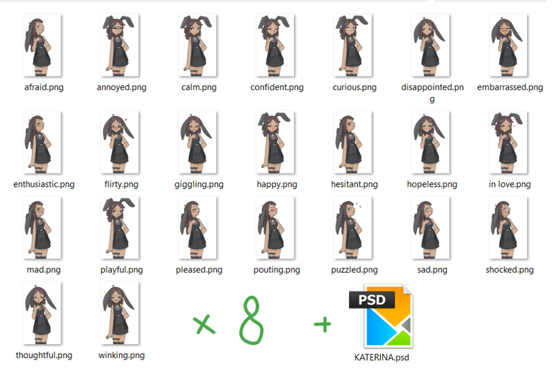 Katerina Visual novel Sprite by LisadiKaprio