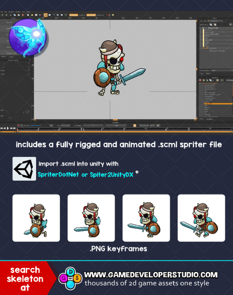 Skeleton Soldier Rig Four directional animated skeleton soldiers mega pack by Robert Brooks ...
