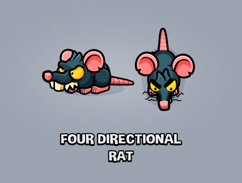 Sd Rats 2d Animated rat four directional game sprite by Robert Brooks ...