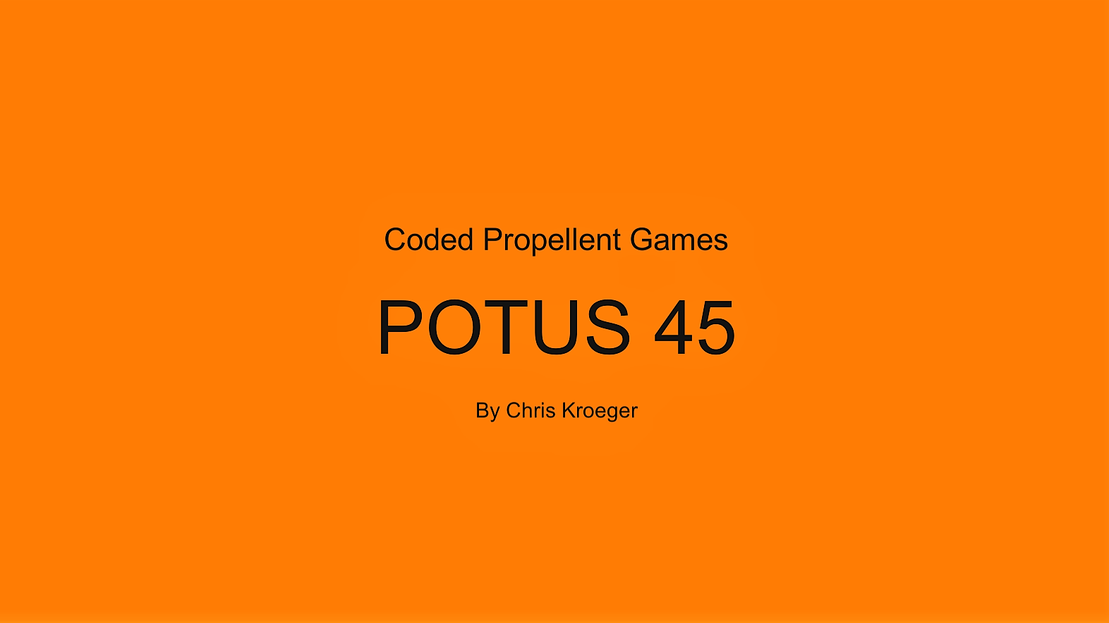 Cover image for Coded Propellant Games POTUS45