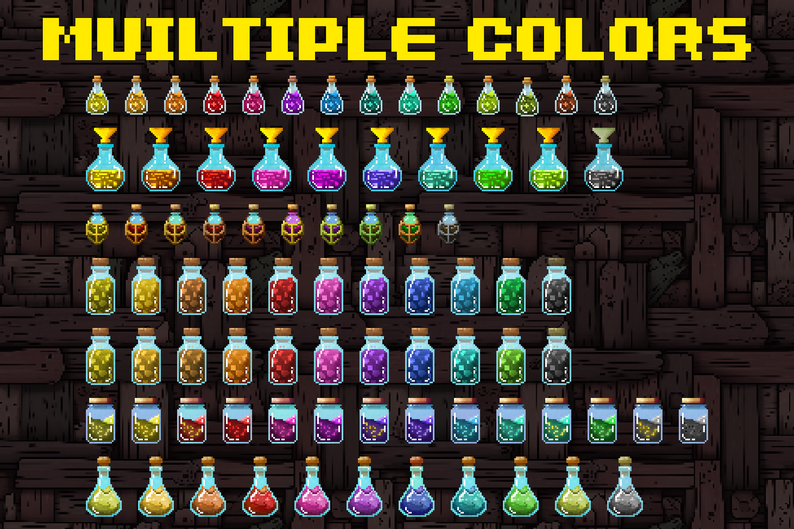 FREE Pixel Art Potion Pack - Animated by karsiori