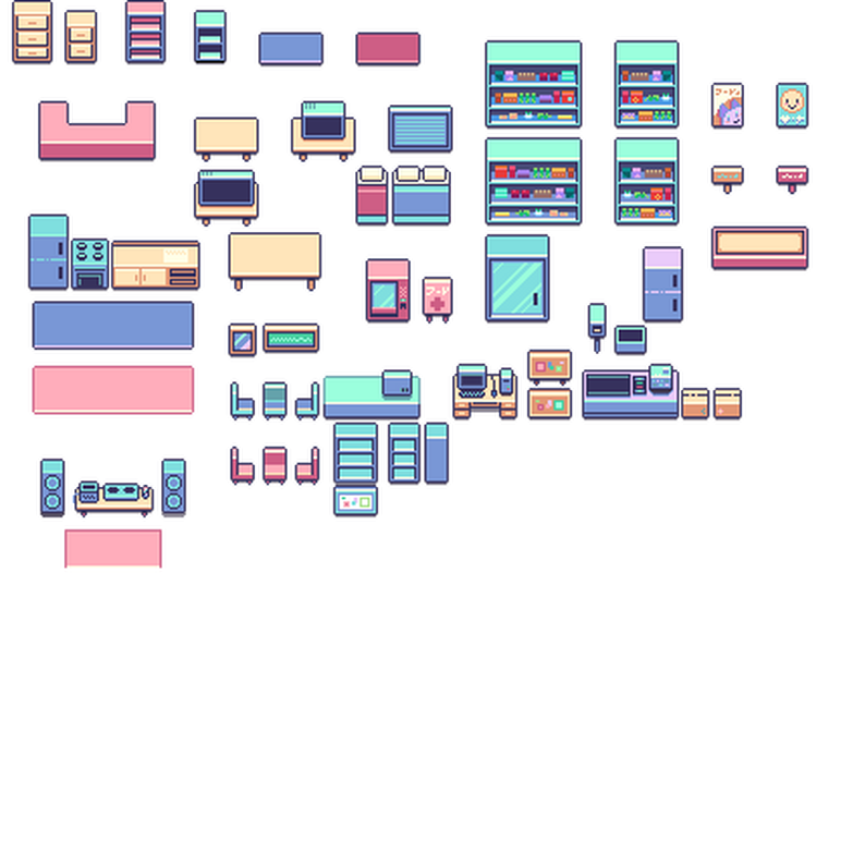 Various 2D Top-Down Pixel Assets by gurokitty