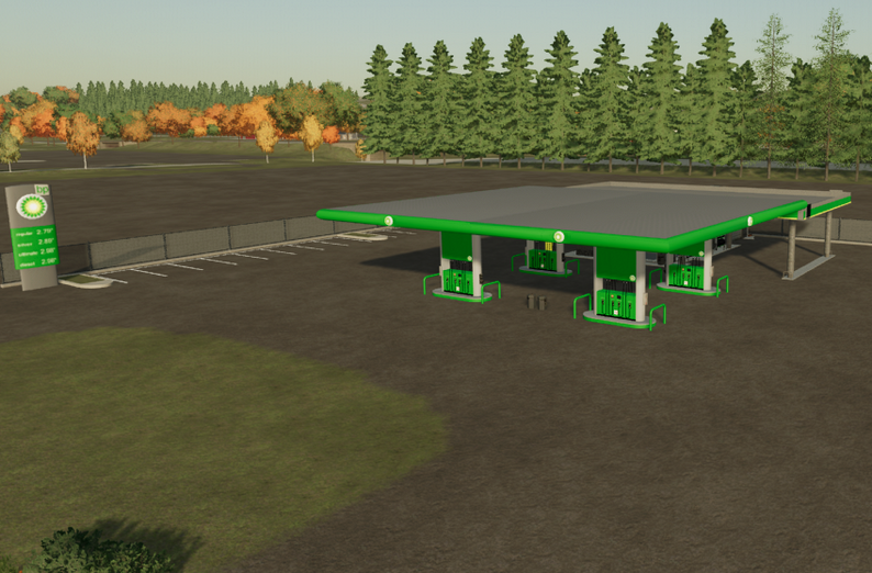 BP Gas Station by Snakebizzle