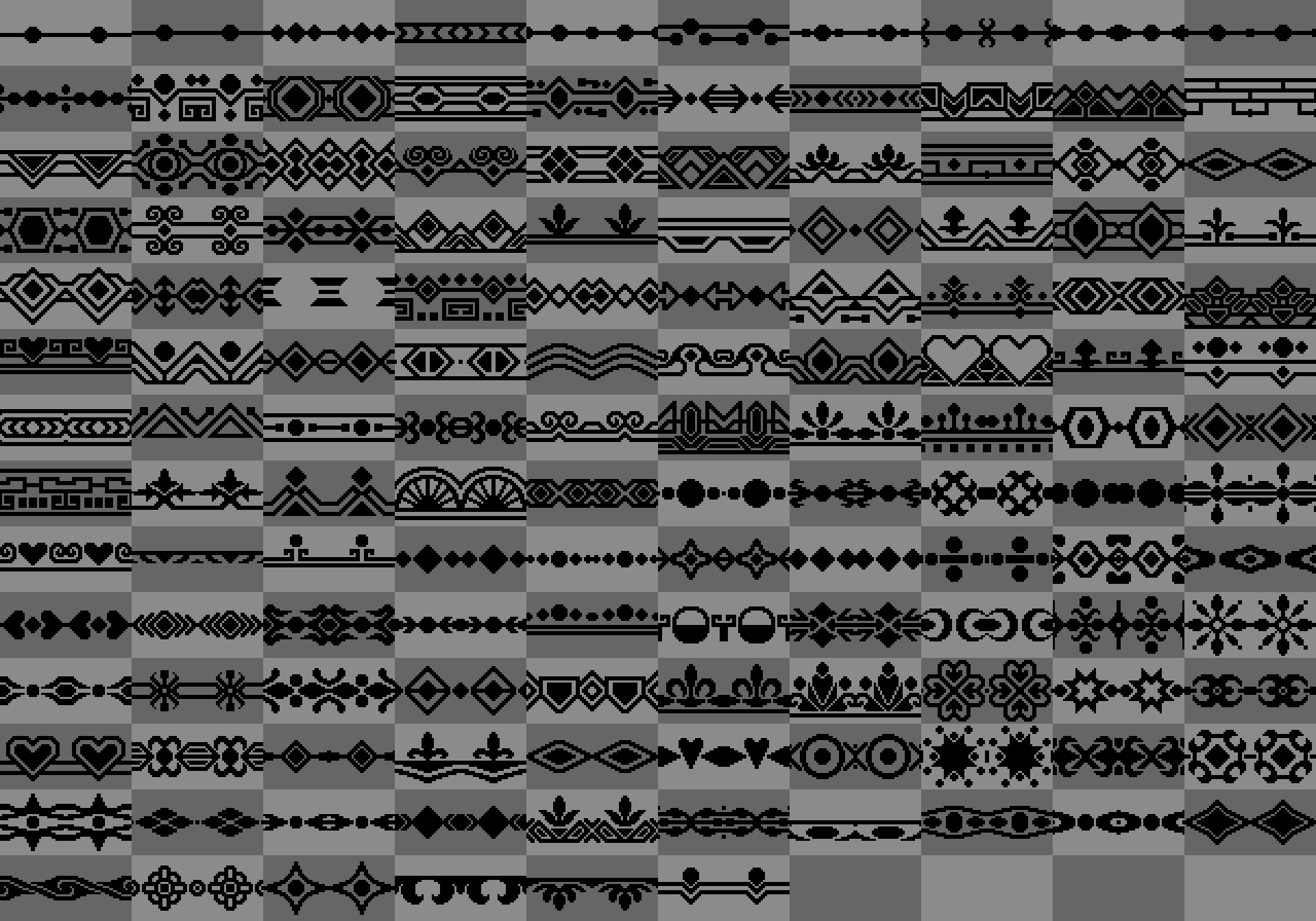 Customs decorative pixel elements part All by BDragon1727