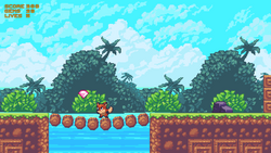 Gameplay Screenshot - Fox standing on bridge