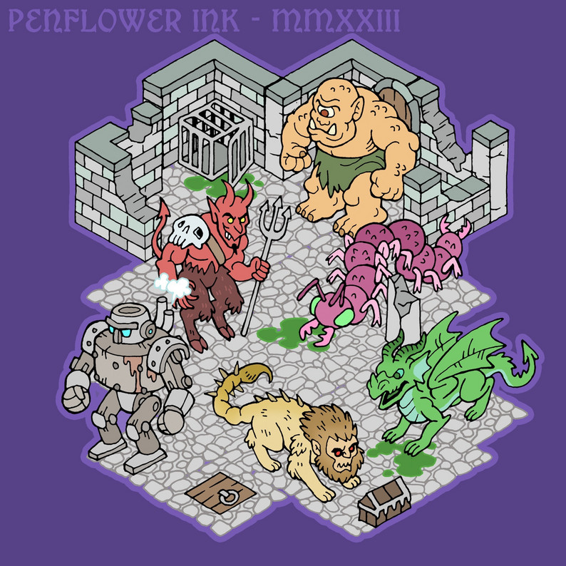 Modular Dungeon: Crypts & Creatures Expansion by Penflower Ink