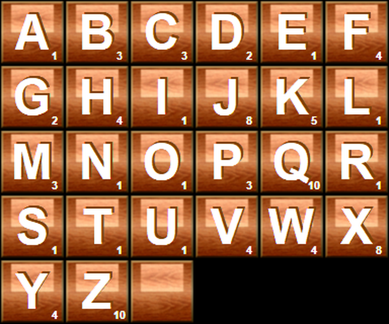 Yelling Letters Glass Letter Tiles by Screaming Brain Studios