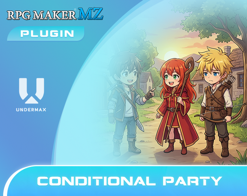 RPG MAKER MZ Plugin: Conditional Party by Undermax