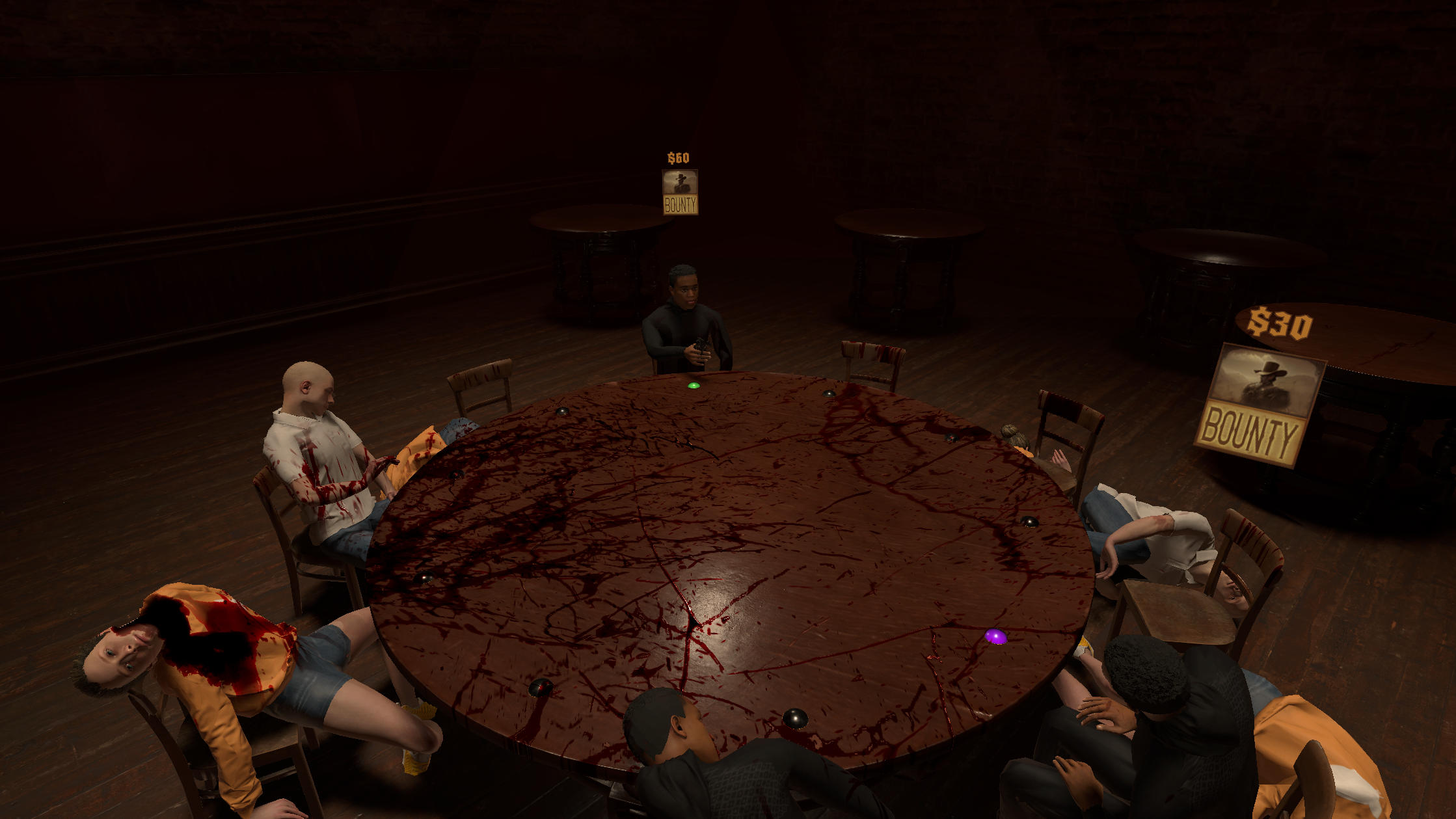 Seven - An online multiplayer game where you play Russian roulette with  others in a room. 