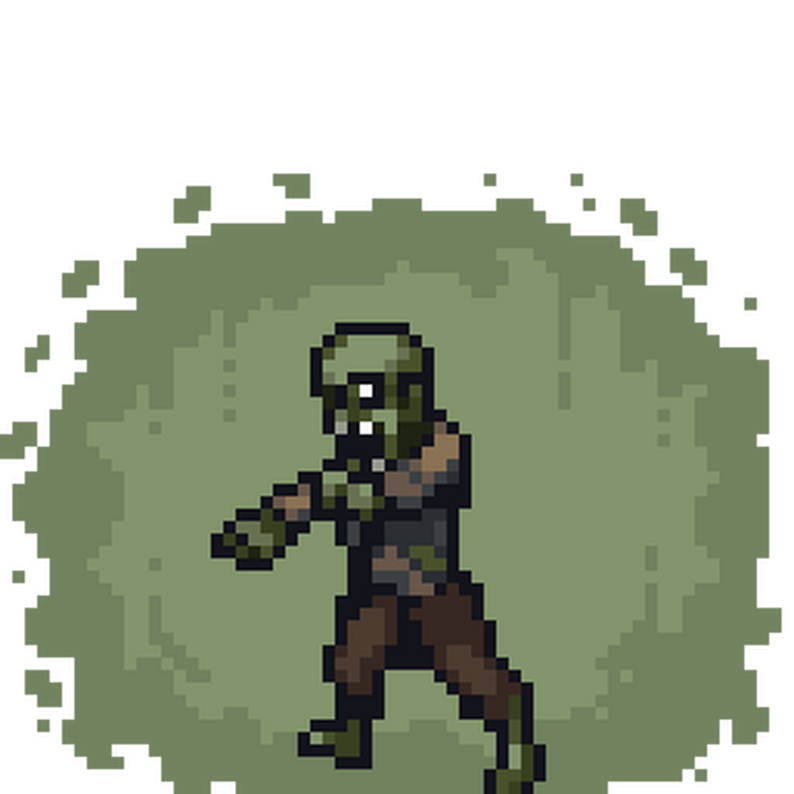 Pixel Art Zombie Character - 2D Sidescroller Enemy by GandalfHardcore