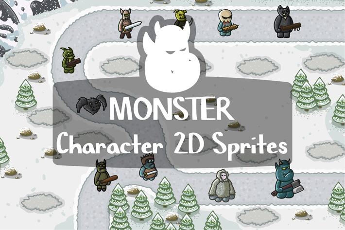 Monster 2D Sprites by Free Game Assets (GUI, Sprite, Tilesets)