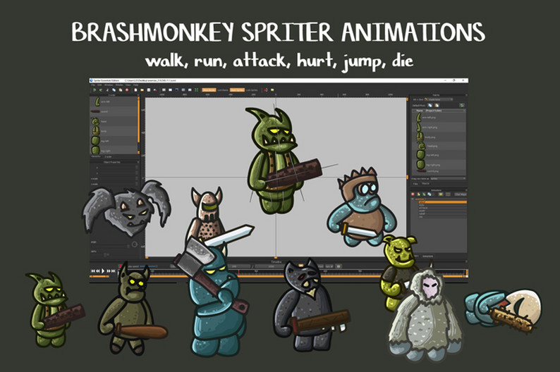 Monster 2D Sprites by Free Game Assets (GUI, Sprite, Tilesets)