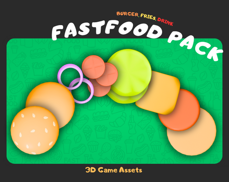 3D Burger Constructor Asset Pack by cereoner
