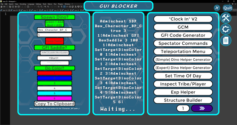 Ark Survival Admin Helper Tool by Slushie