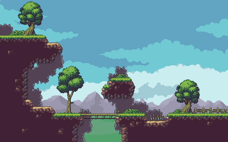 Free Pixelart Platformer Tileset by aamatniekss