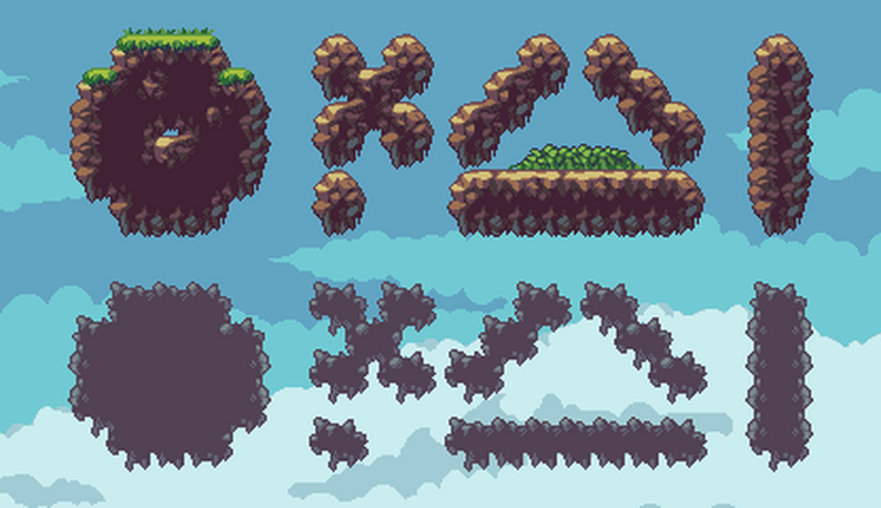 Free Pixelart Platformer Tileset by aamatniekss