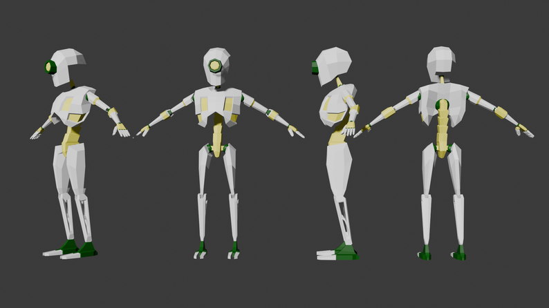 Poly Bot Math Drawing Low poly bot_02 by DBlob_UA