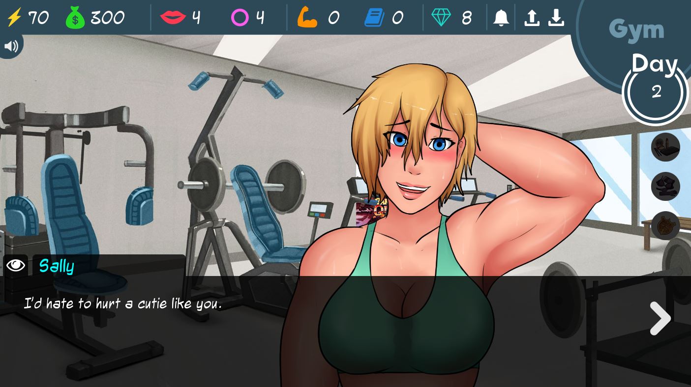 New Sally Bad Event - triggered by failing at your job in the gym. 