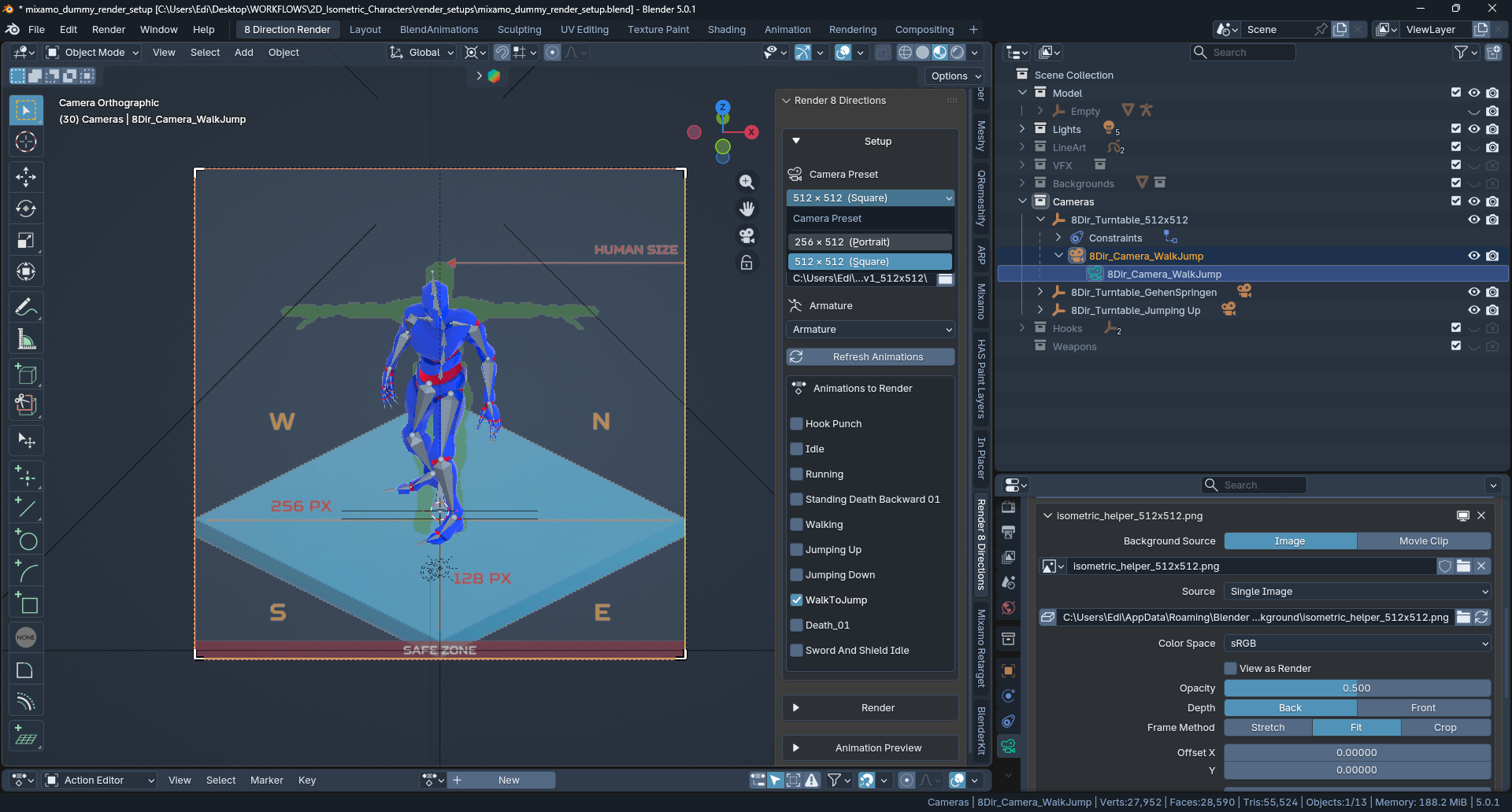 Screenshot 7 for 8 Directions Render Plugin for Blender