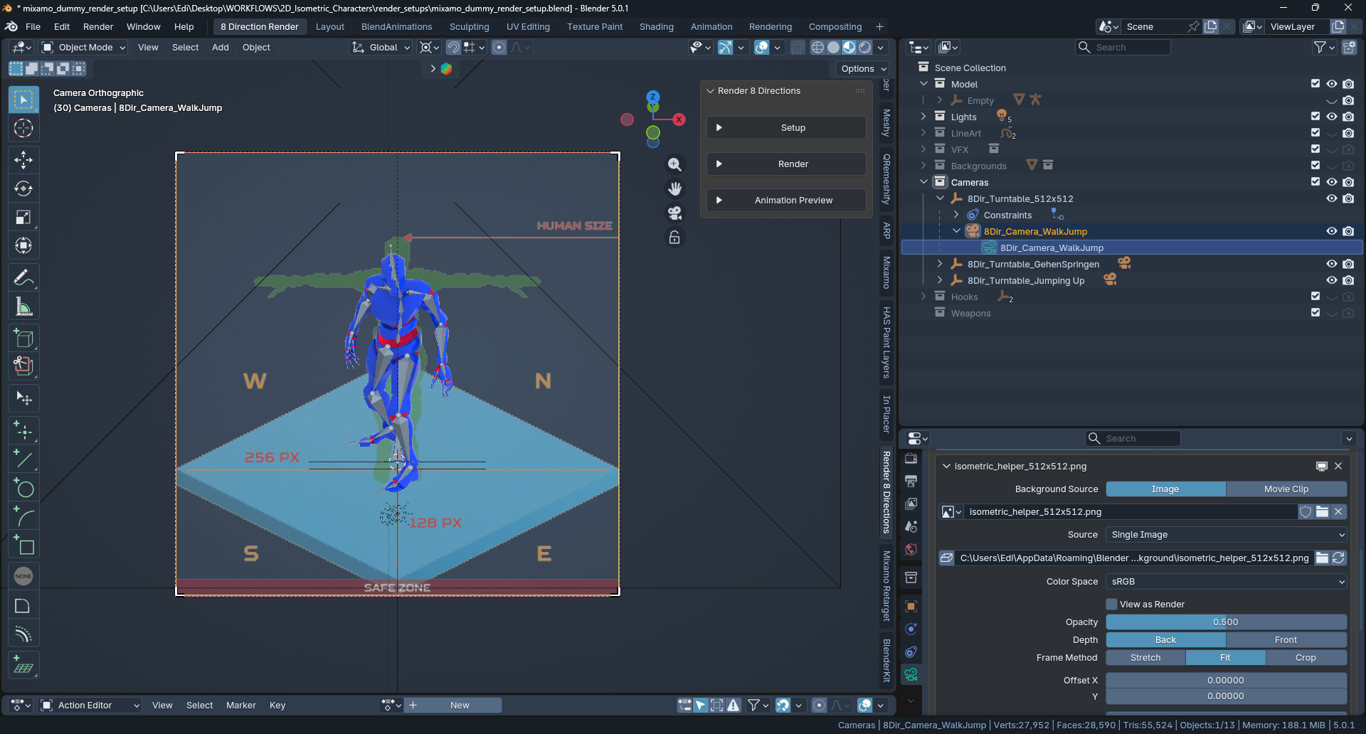 Screenshot 3 for 8 Directions Render Plugin for Blender