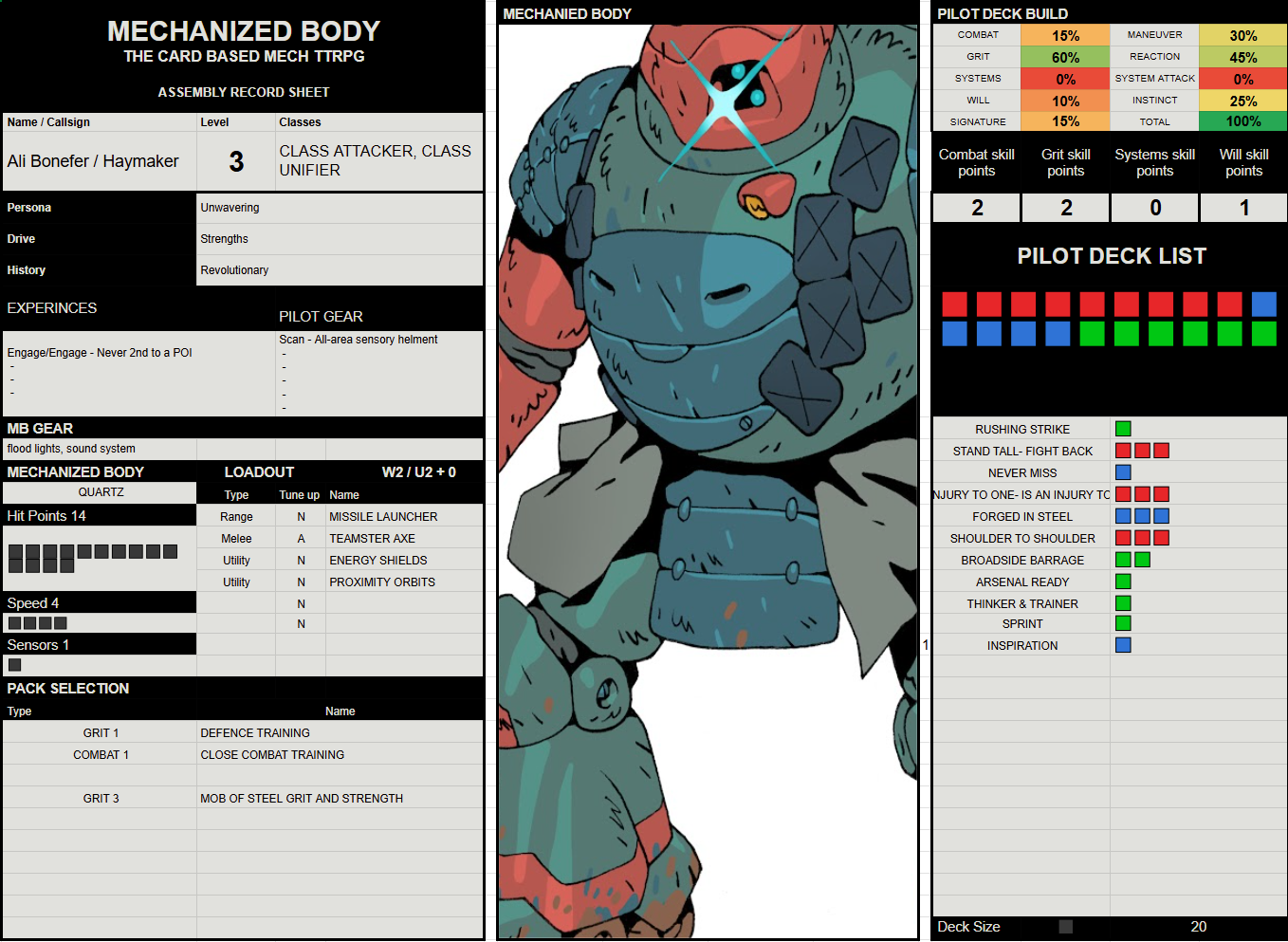 Screenshot 5 for Mechanized Body - Playtest Document 0.13v
