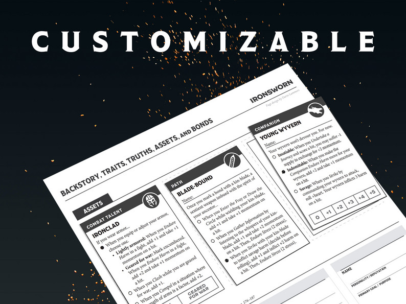 Ironsworn Expanded Character Sheets by Darin Lammers