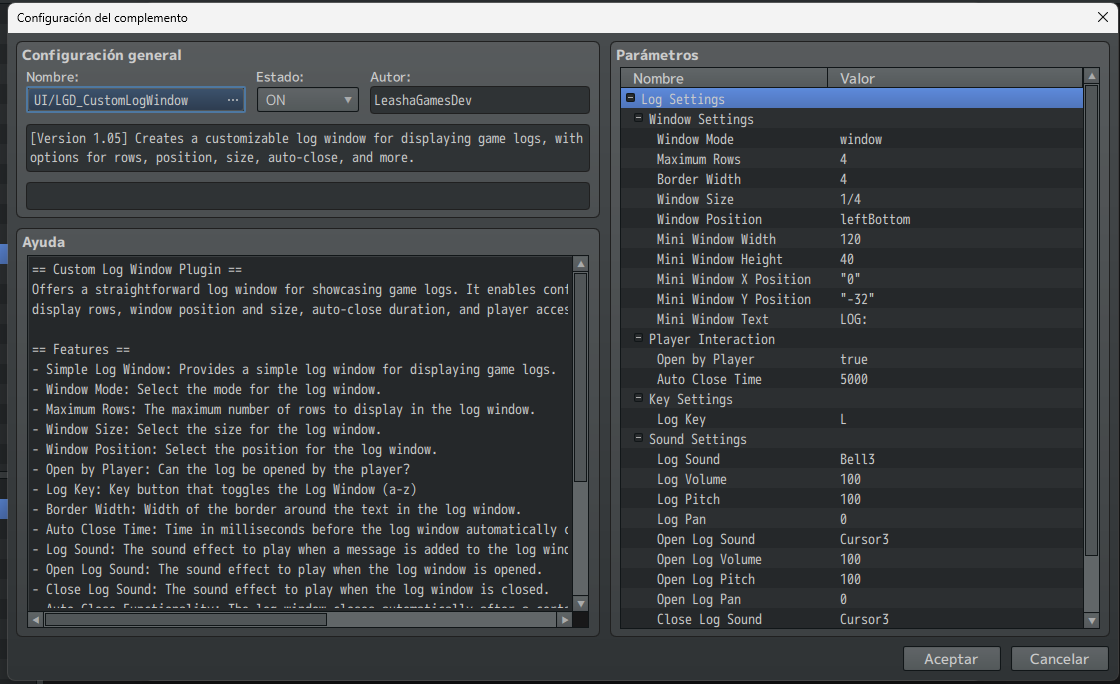 Screenshot 2 for Custom Log Window for RPG Maker MZ