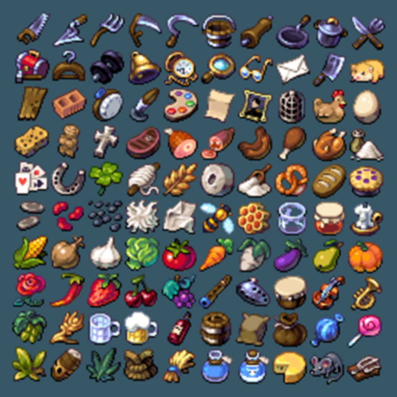 Pixel Fantasy RPG Icons Farming Food By Thomas Feichtmeir Cyangmou